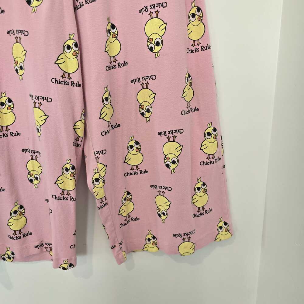 Vintage Y2K Fred Is Red Pajama Pants Size L Chicks Rule Pink Lounge 100% Cotton - Picture 3 of 6